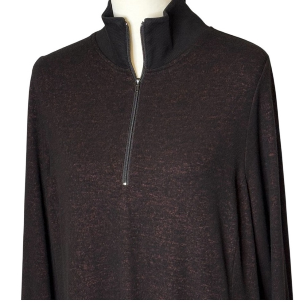 CABI NEW brush knit cuddle dress. 1/4 zip. Medium - Picture 2 of 13